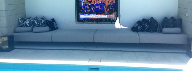 Outdoor Television by the pool